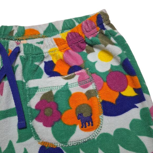 Mini Boden bold floral print towelling shorts - Picture 6 of 11